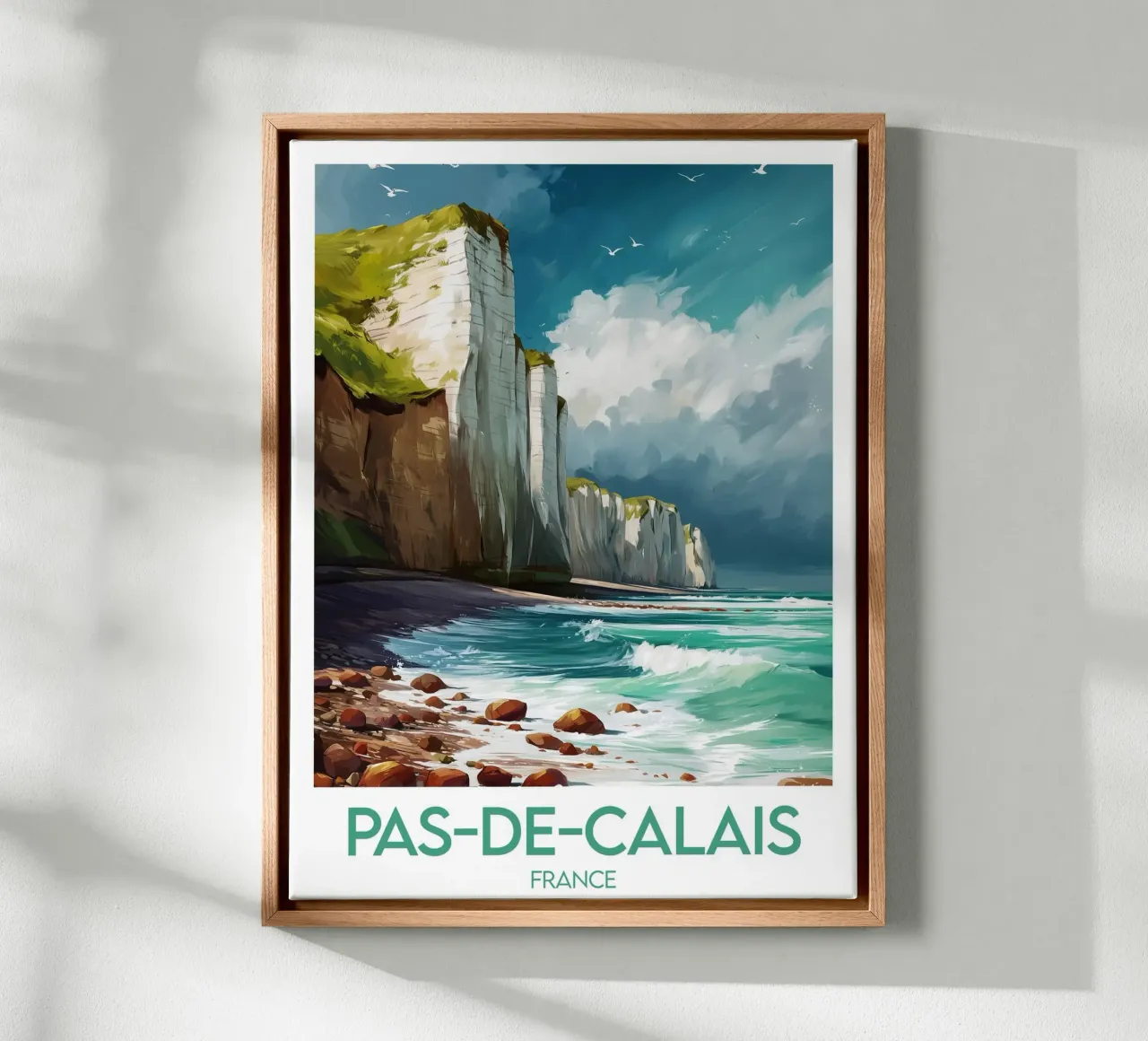 Manifesto Pas-de-Calais tela con Cornice a cassetta da Frame the World