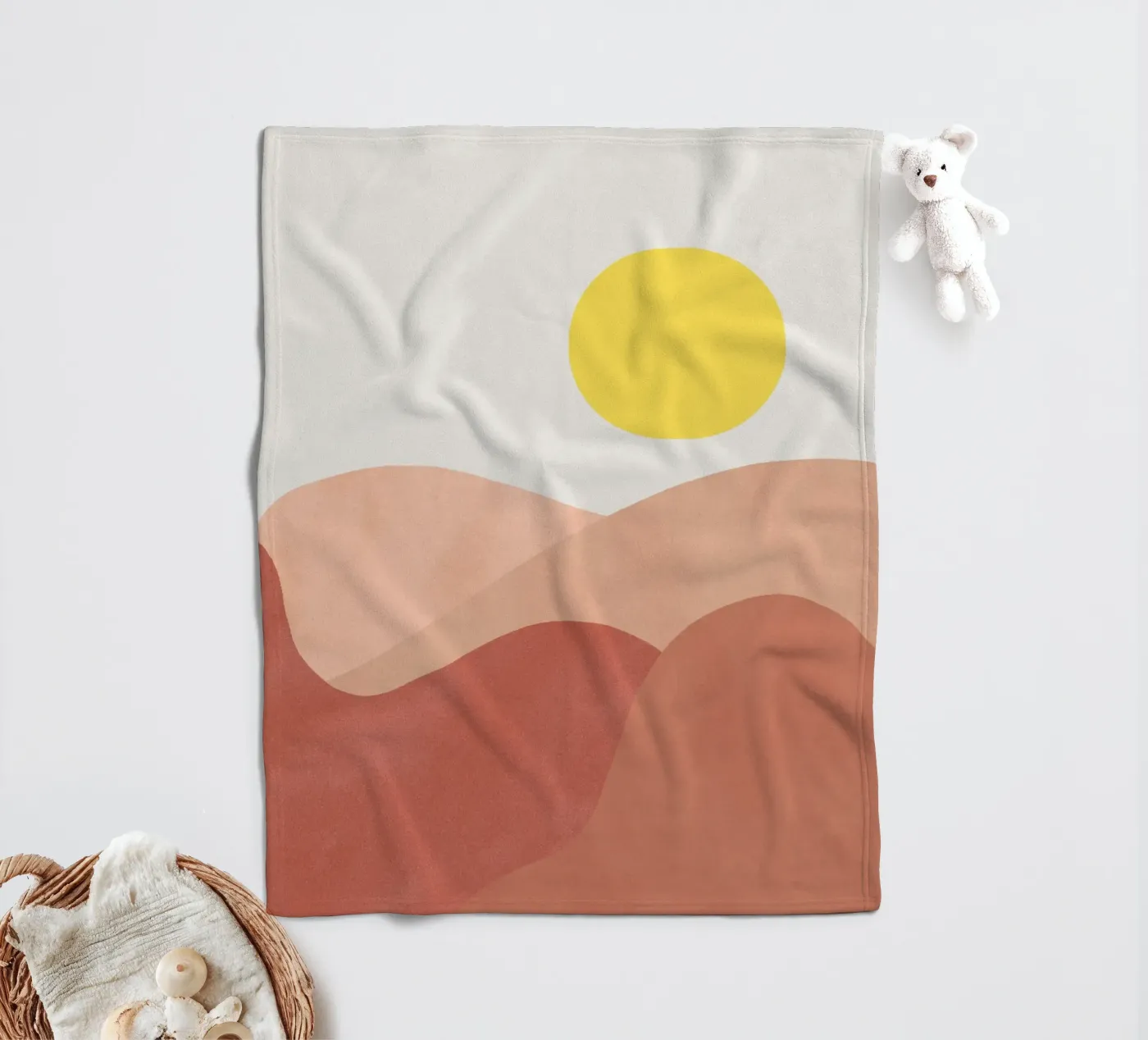 Low Sun coperta in pile da Rose Beck Art