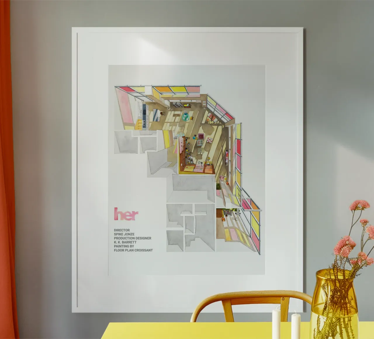 Her – A Love Beyond Screens poster con telaio in alluminio da Attaboy Dsgn