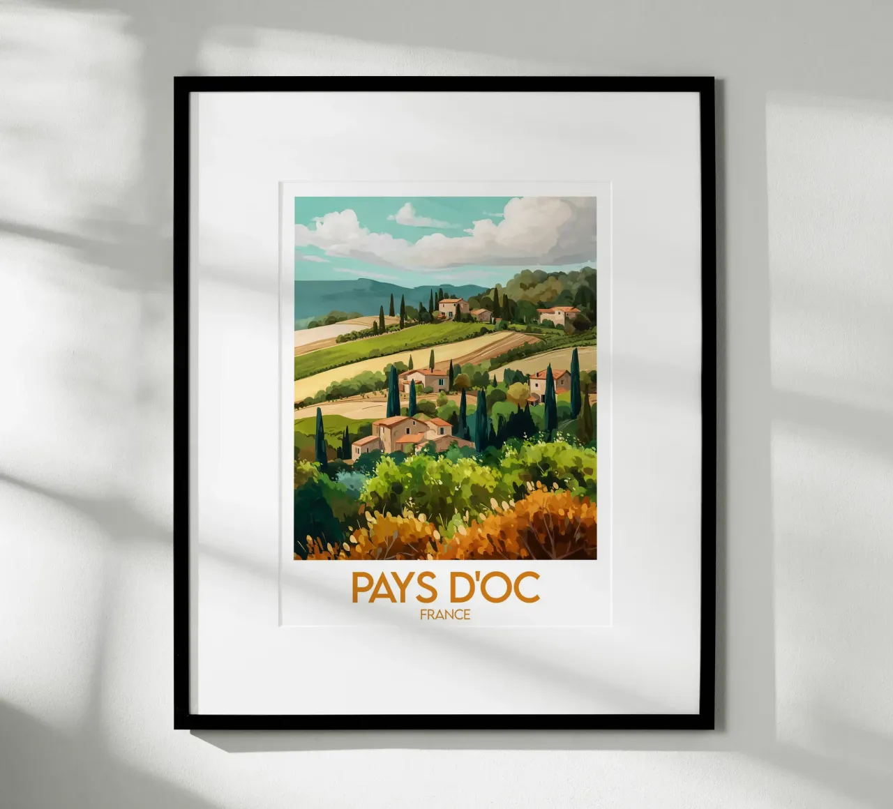 Poster Pays d'Oc poster con telaio in alluminio da Frame the World