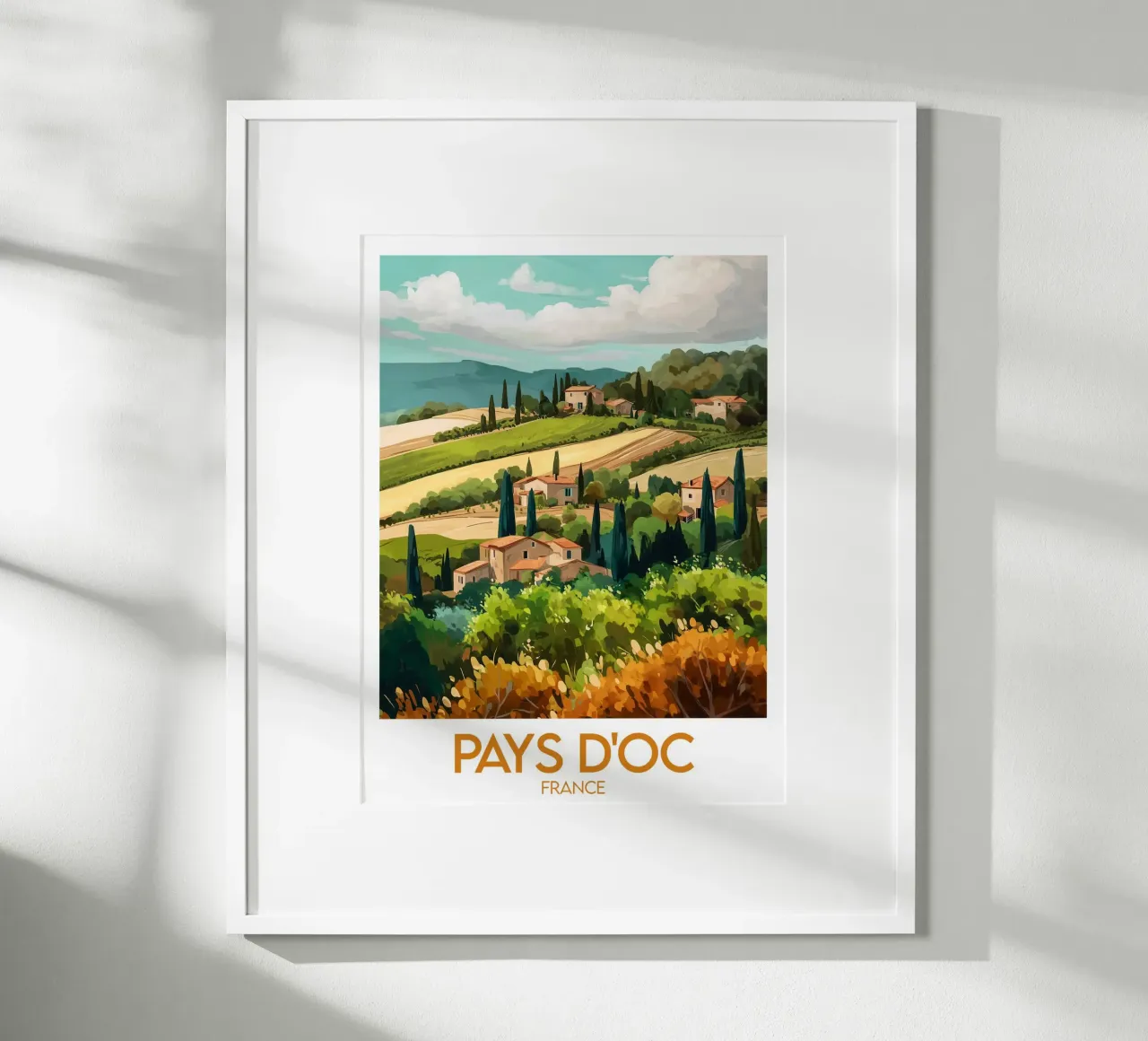 Poster Pays d'Oc poster con telaio in alluminio da Frame the World