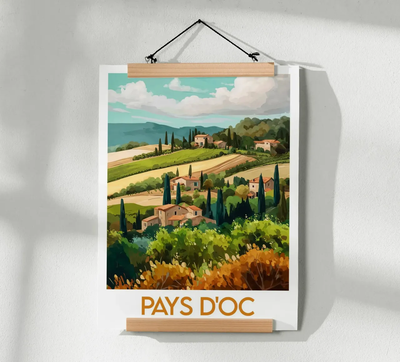 Poster Pays d'Oc poster con telaio in alluminio da Frame the World