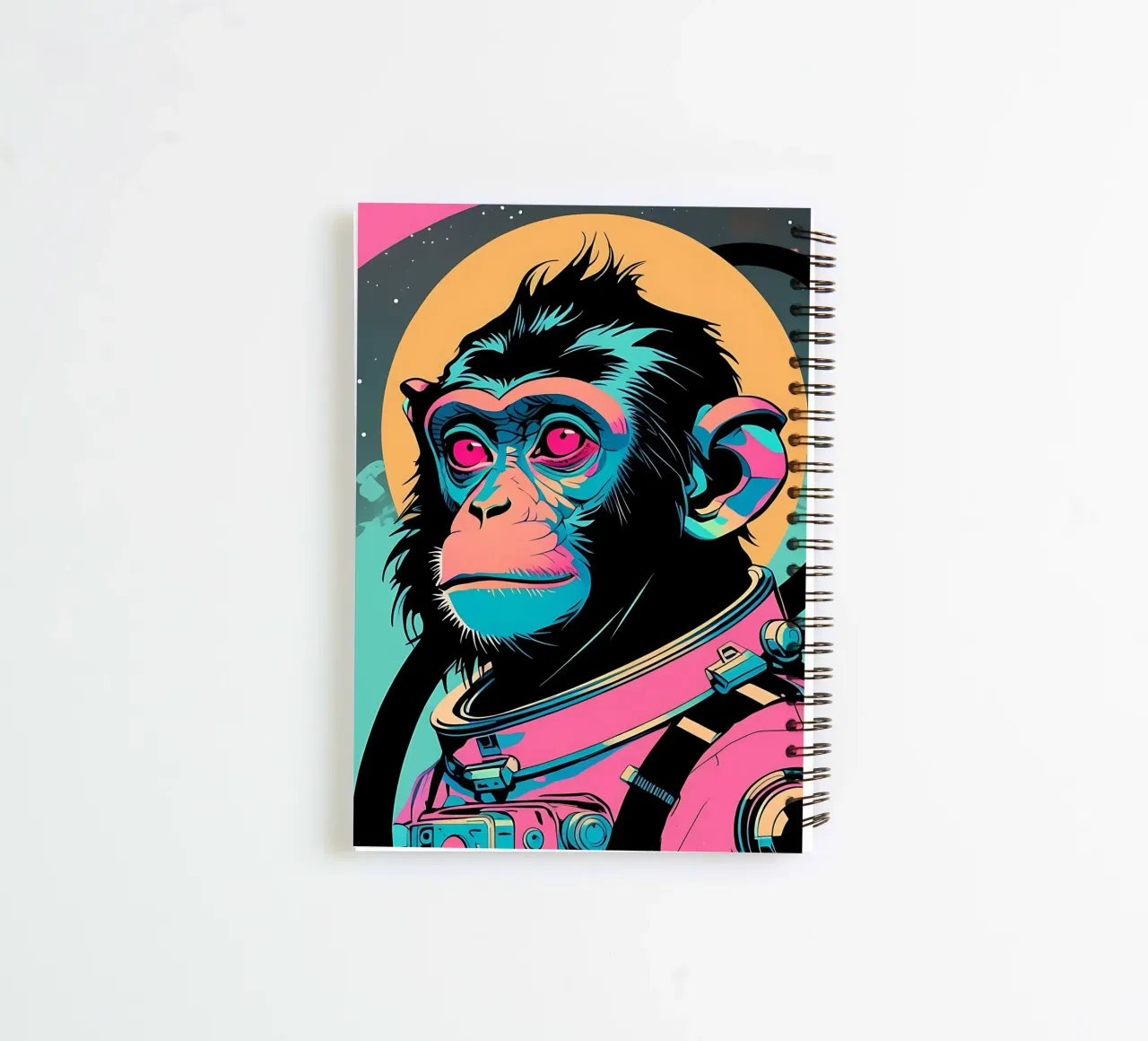 Monkey_Style_D_1 spiral notebook by Tierisch bunt by LK