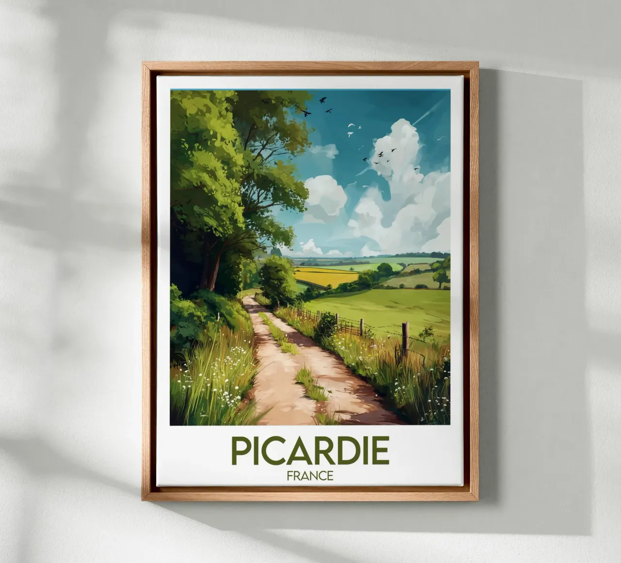 Affiche Picardie tela con Cornice a cassetta da Frame the World