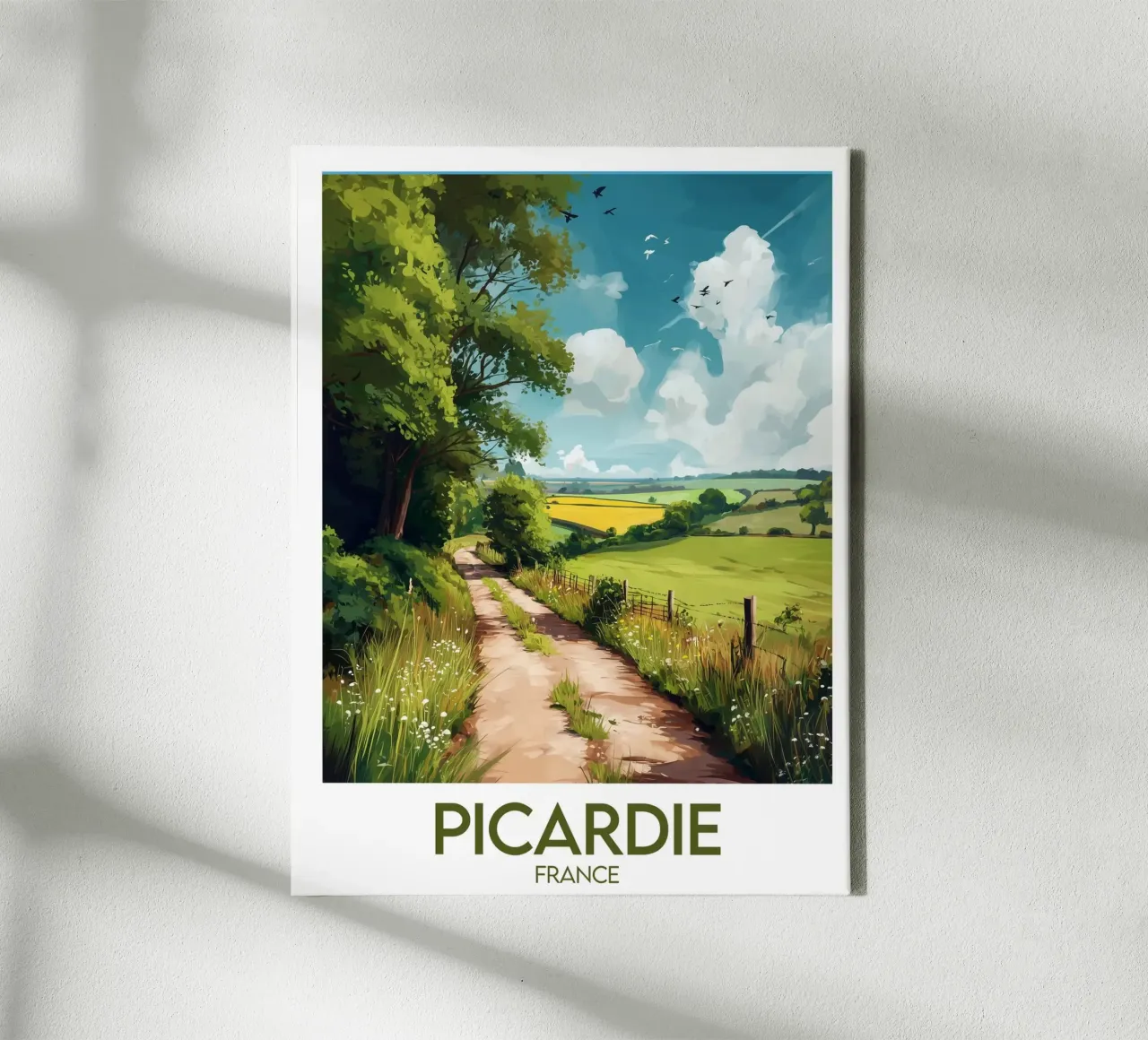 Affiche Picardie tela con Cornice a cassetta da Frame the World