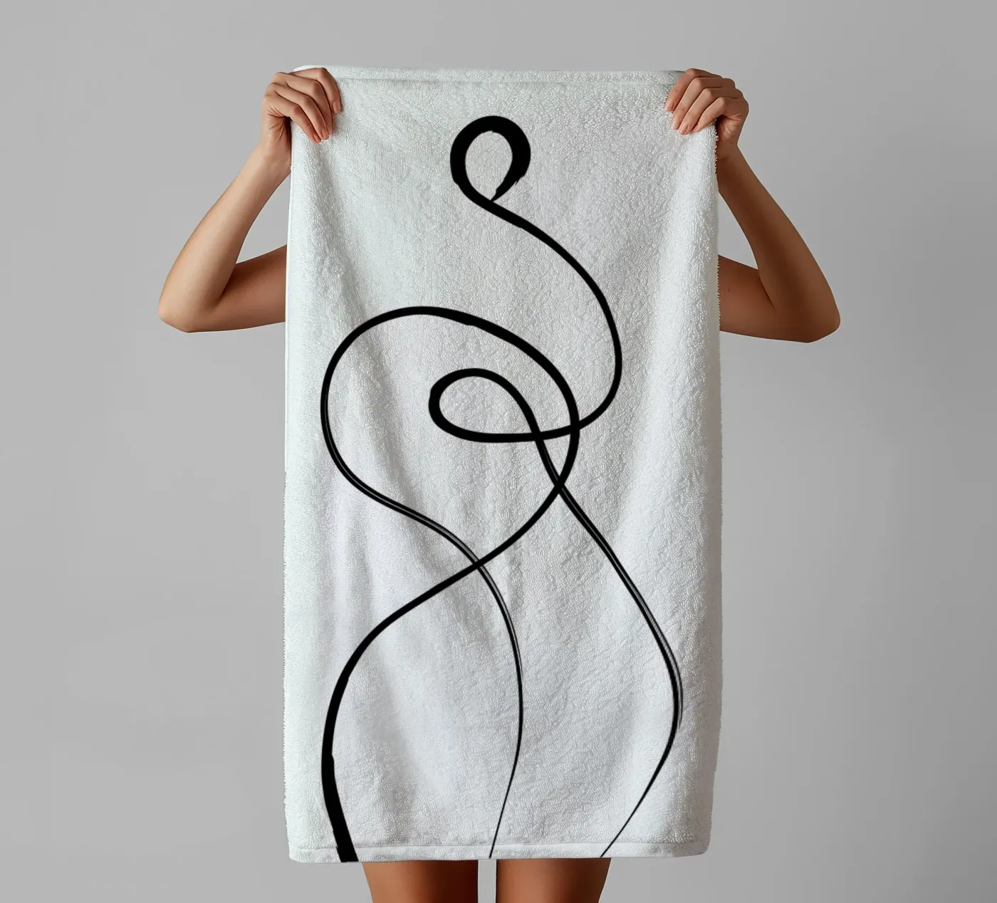 Figure badhanddoek van Graphite