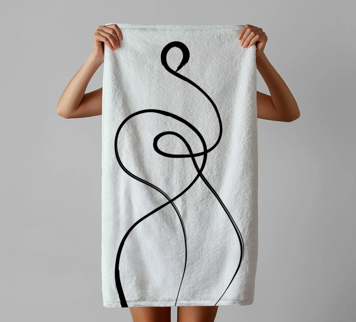 Figure badhanddoek van Graphite