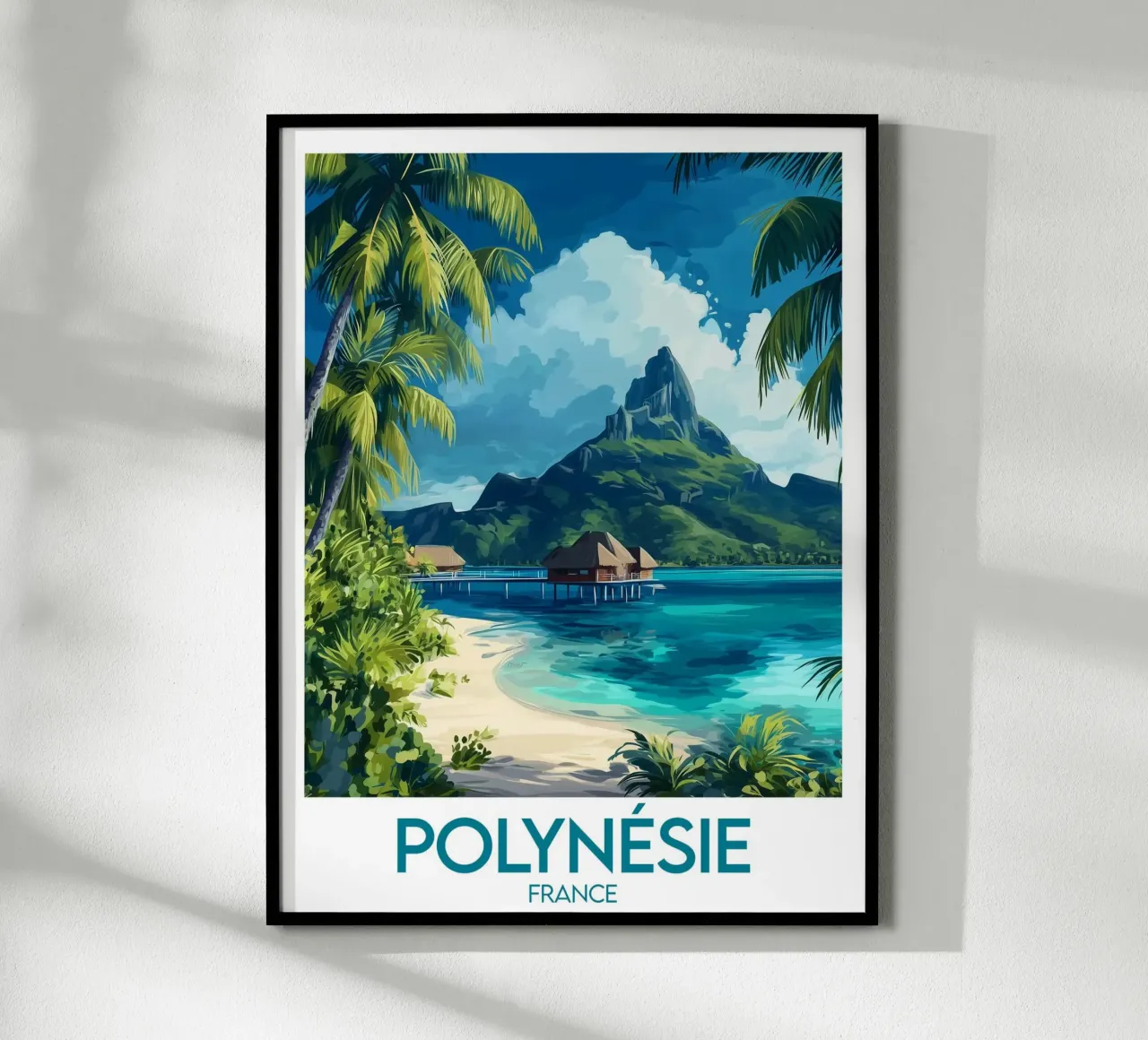 Poster della Polinesia poster con telaio in legno da Frame the World