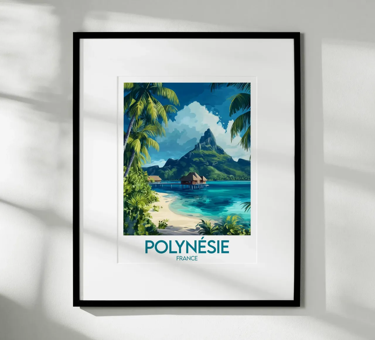 Poster della Polinesia poster con telaio in legno da Frame the World