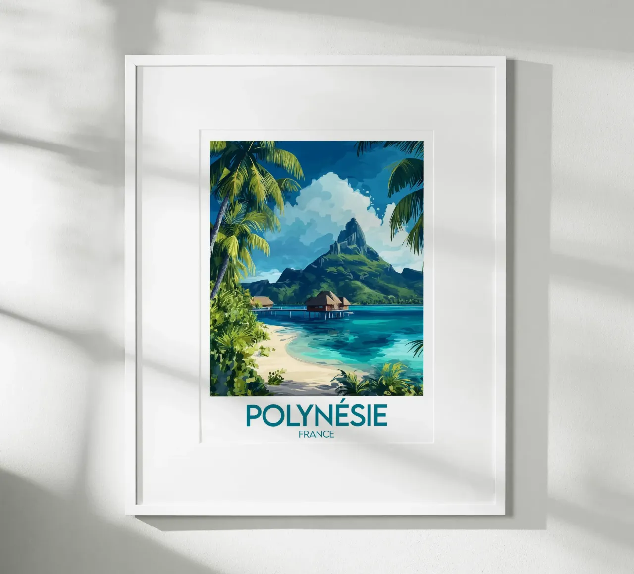 Poster della Polinesia poster con telaio in legno da Frame the World