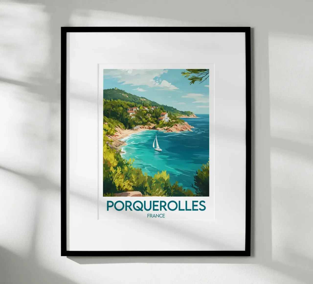 Poster Porquerolles Frankreich Poster von Frame the World