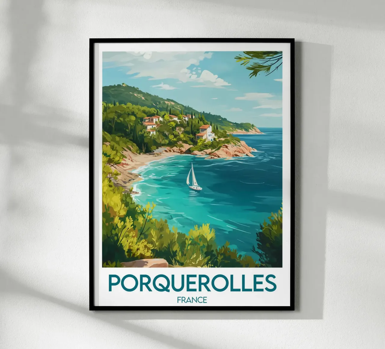 Poster Porquerolles Frankreich Poster von Frame the World