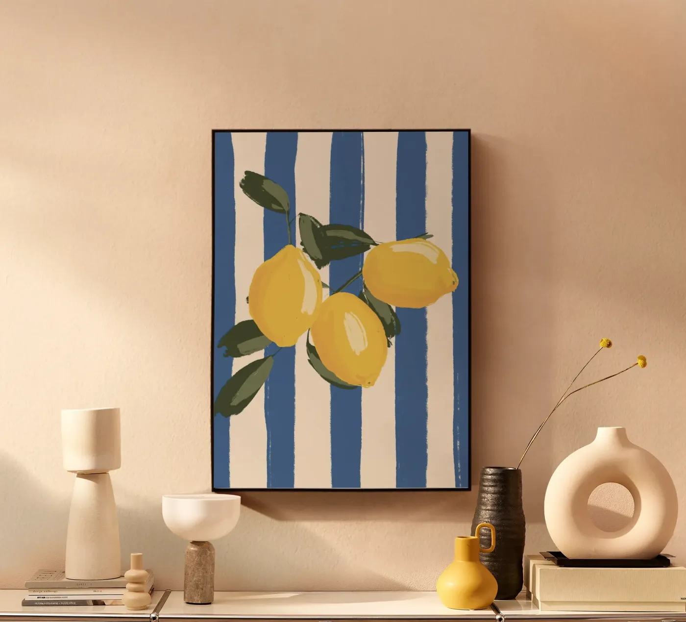 Limoni su strisce blu. plexiglass da Sixmai