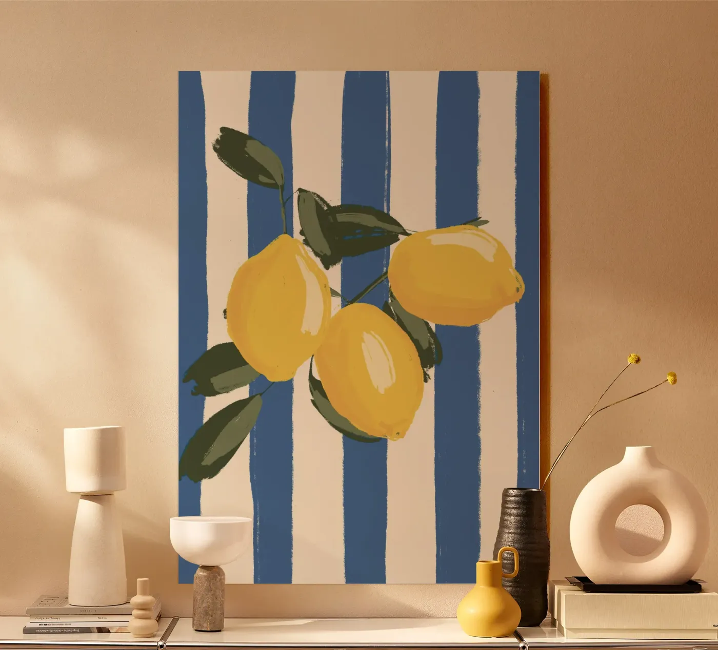 Limoni su strisce blu. plexiglass da Sixmai