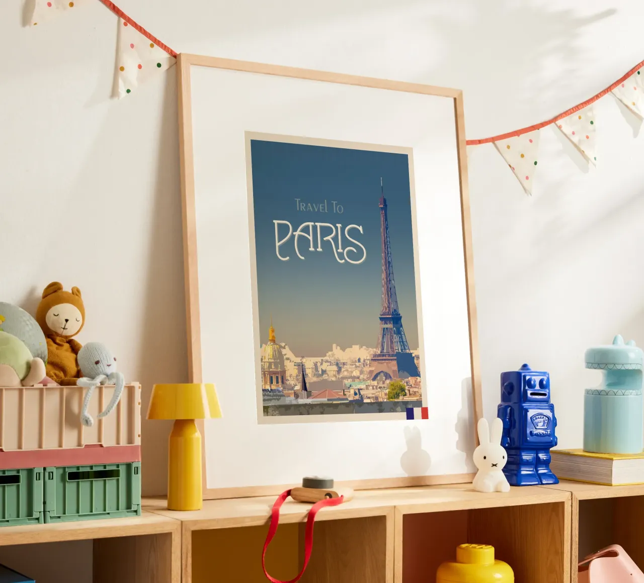 Viaggio a Parigi poster con telaio in plastica da Mercury Club