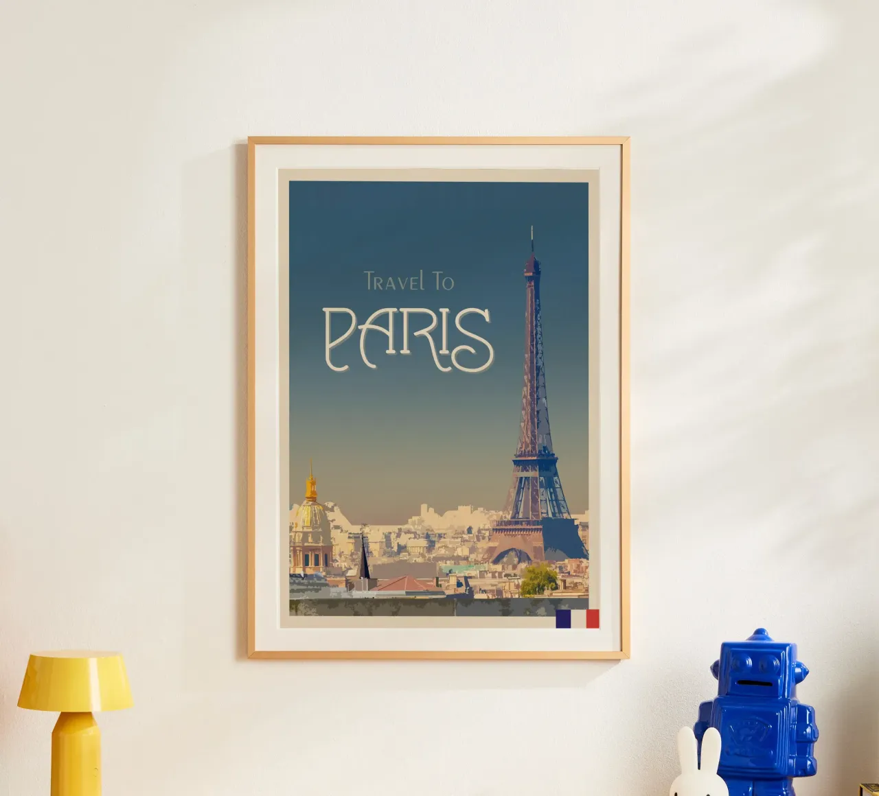 Viaggio a Parigi poster con telaio in plastica da Mercury Club