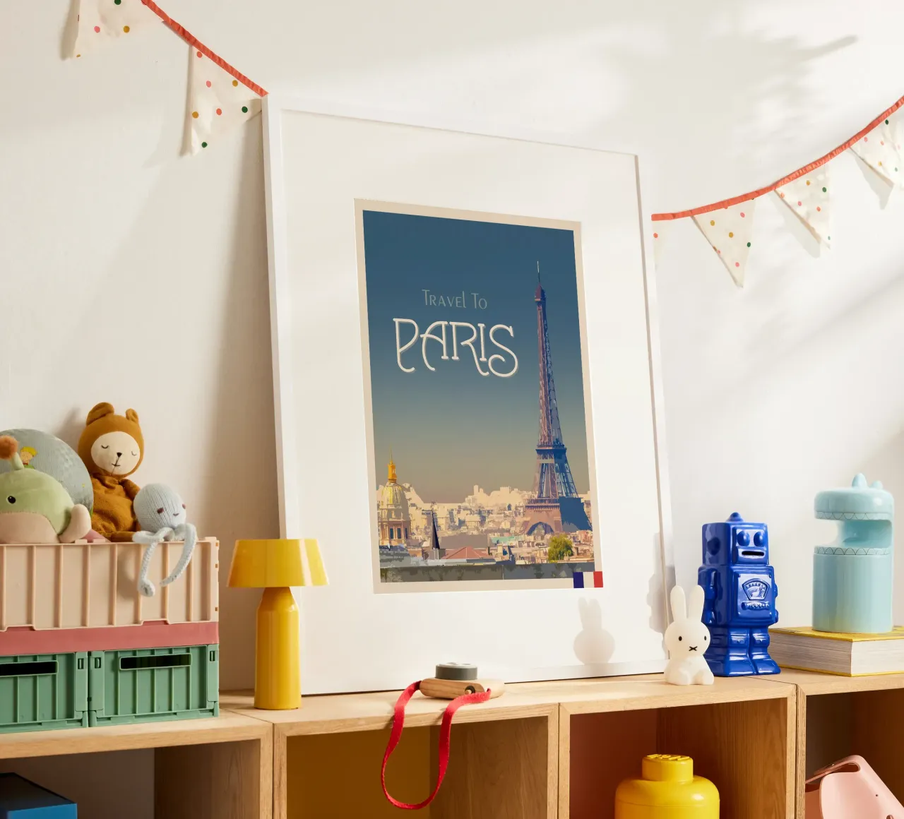 Viaggio a Parigi poster con telaio in plastica da Mercury Club