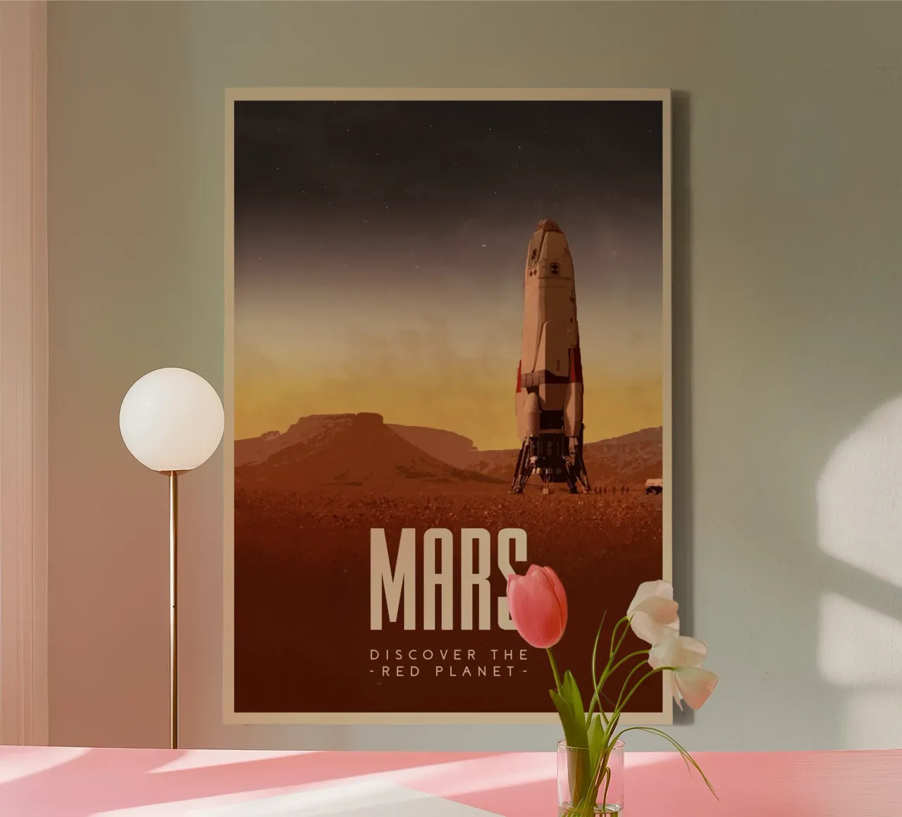 Reizen naar Mars canvas van Mercury Club