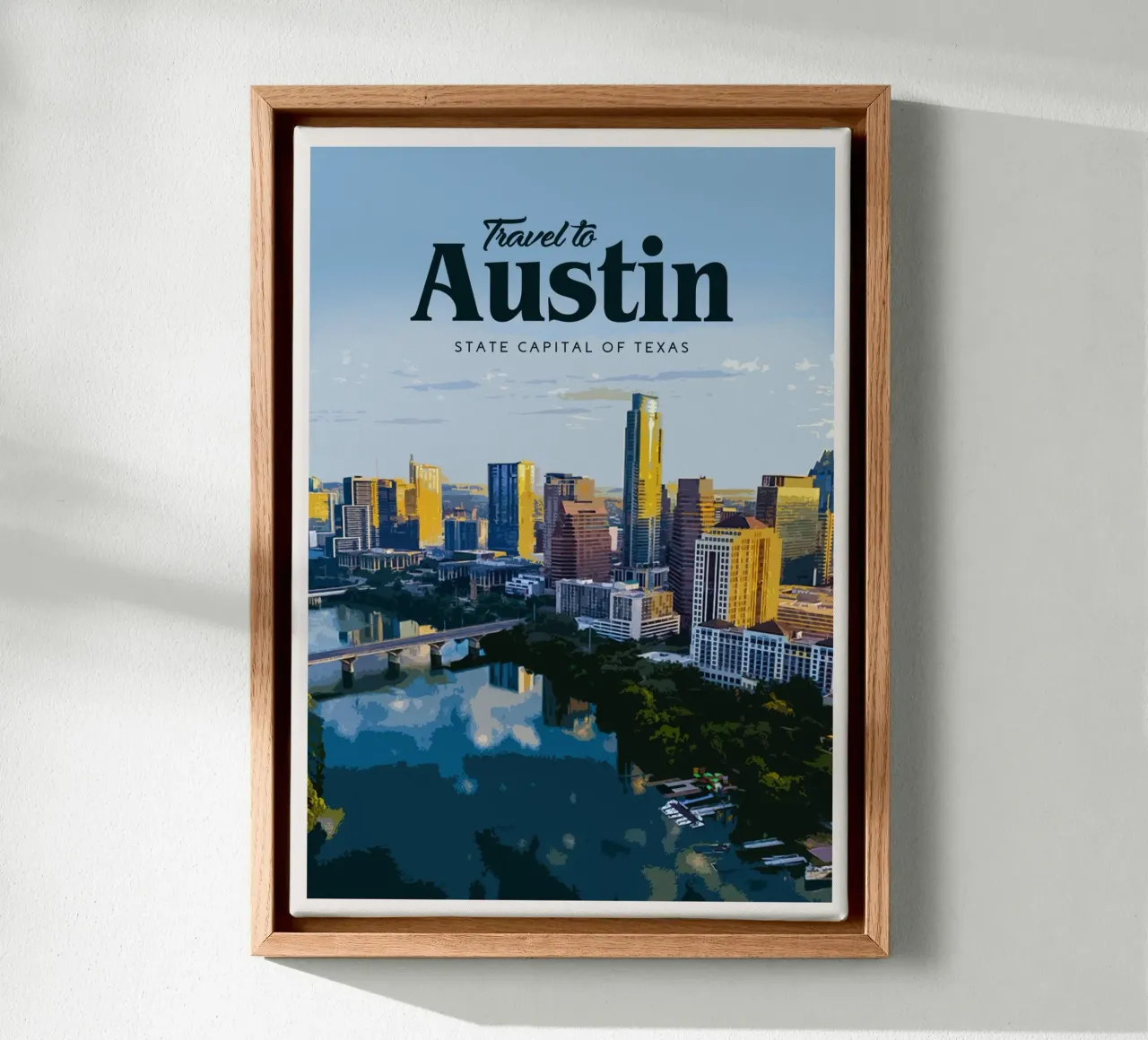 Viaggio a Austin tela con Cornice a cassetta da Mercury Club