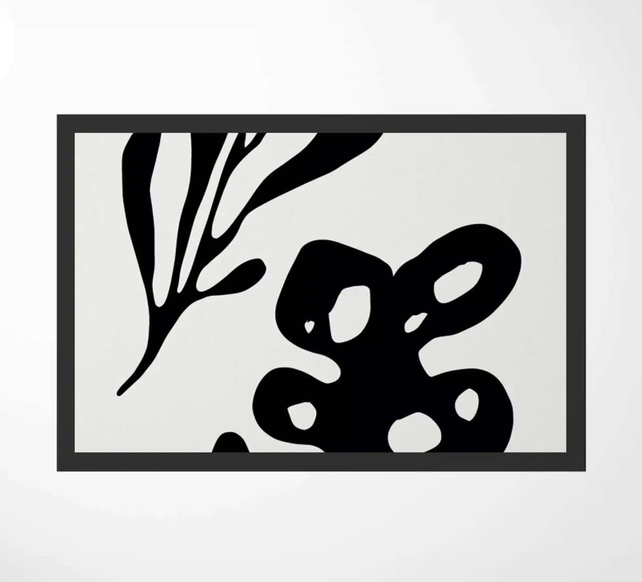 Leaves deurmat van Graphite