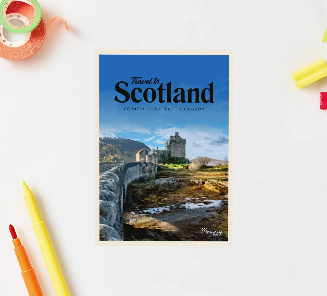 Travel to Scotland sticker by Mercury Club