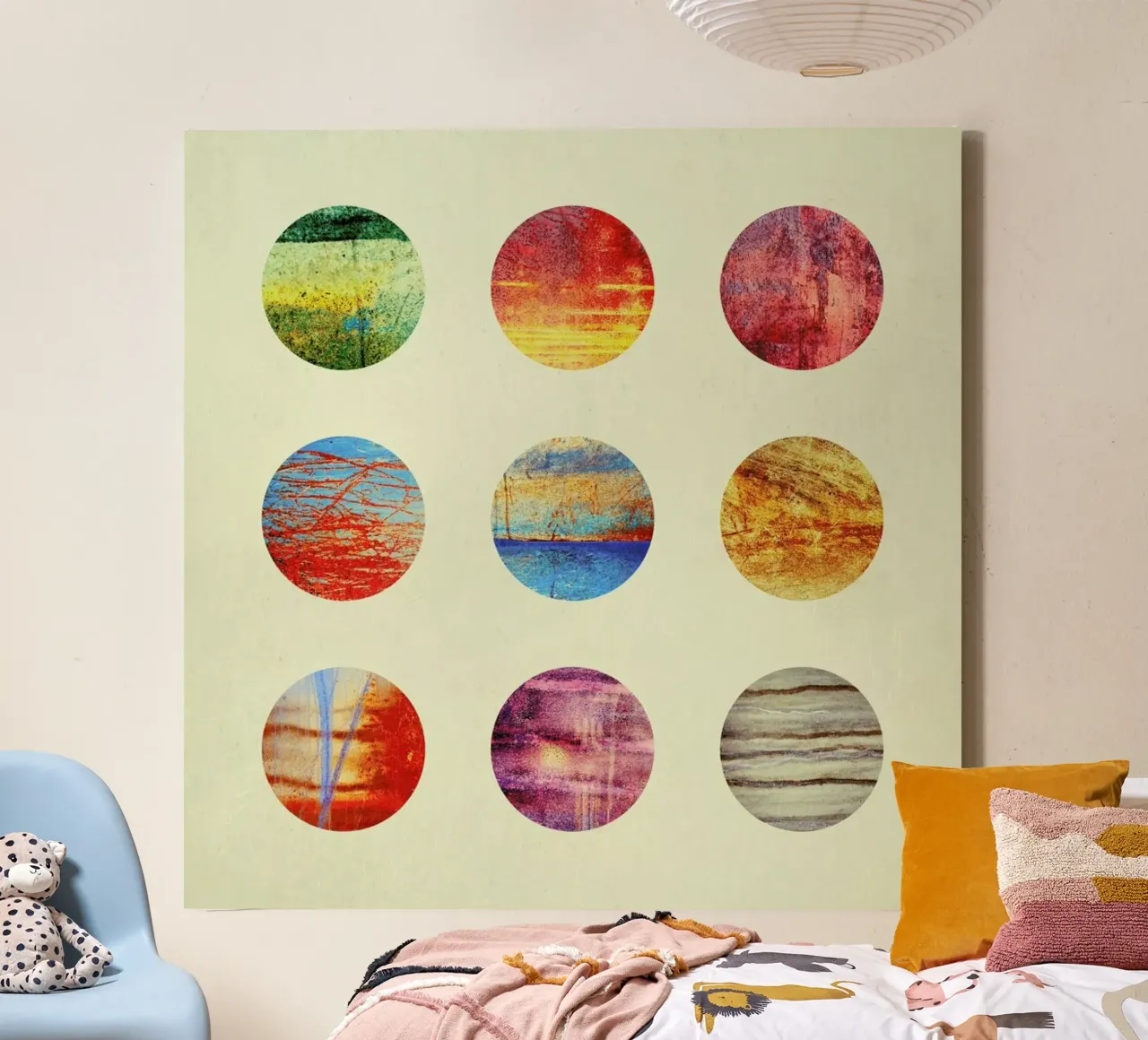 Planets canvas with Floater frame by Elisabeth Fredriksson