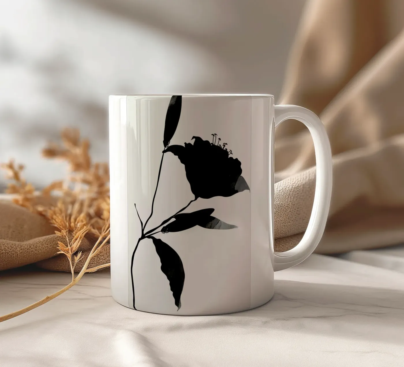 Nero ceramic mug by Kubistika