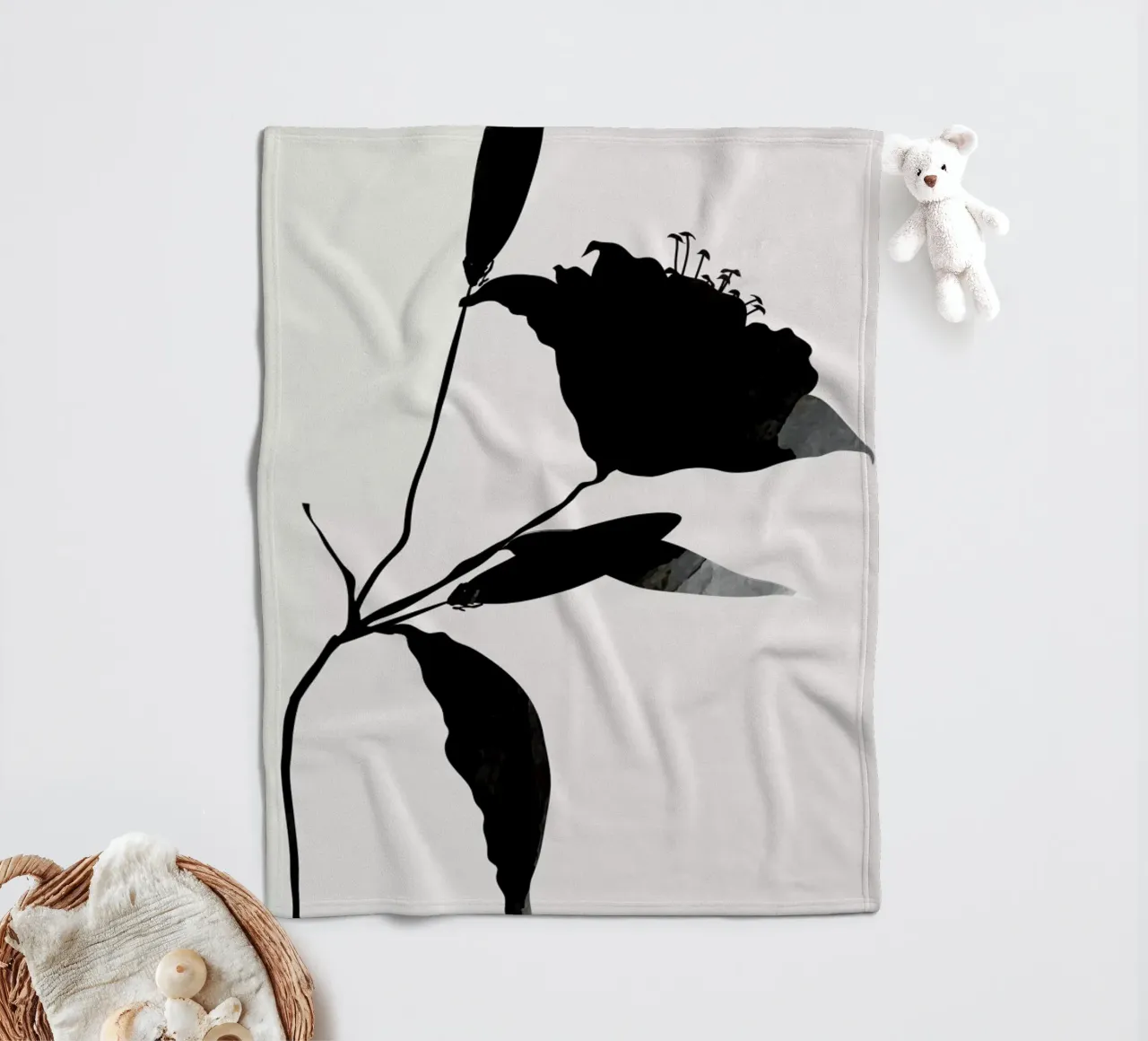 Nero fleecedeken van Kubistika