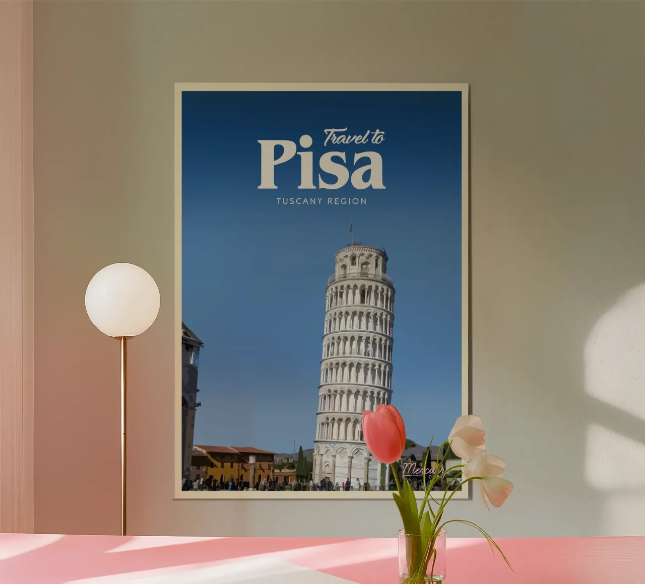 Viaggio a Pisa alluminio dibond da Mercury Club