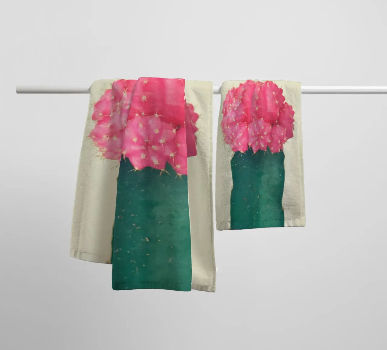 Cactus a quadri rosa asciugamano da bagno da Cassia Beck Photography