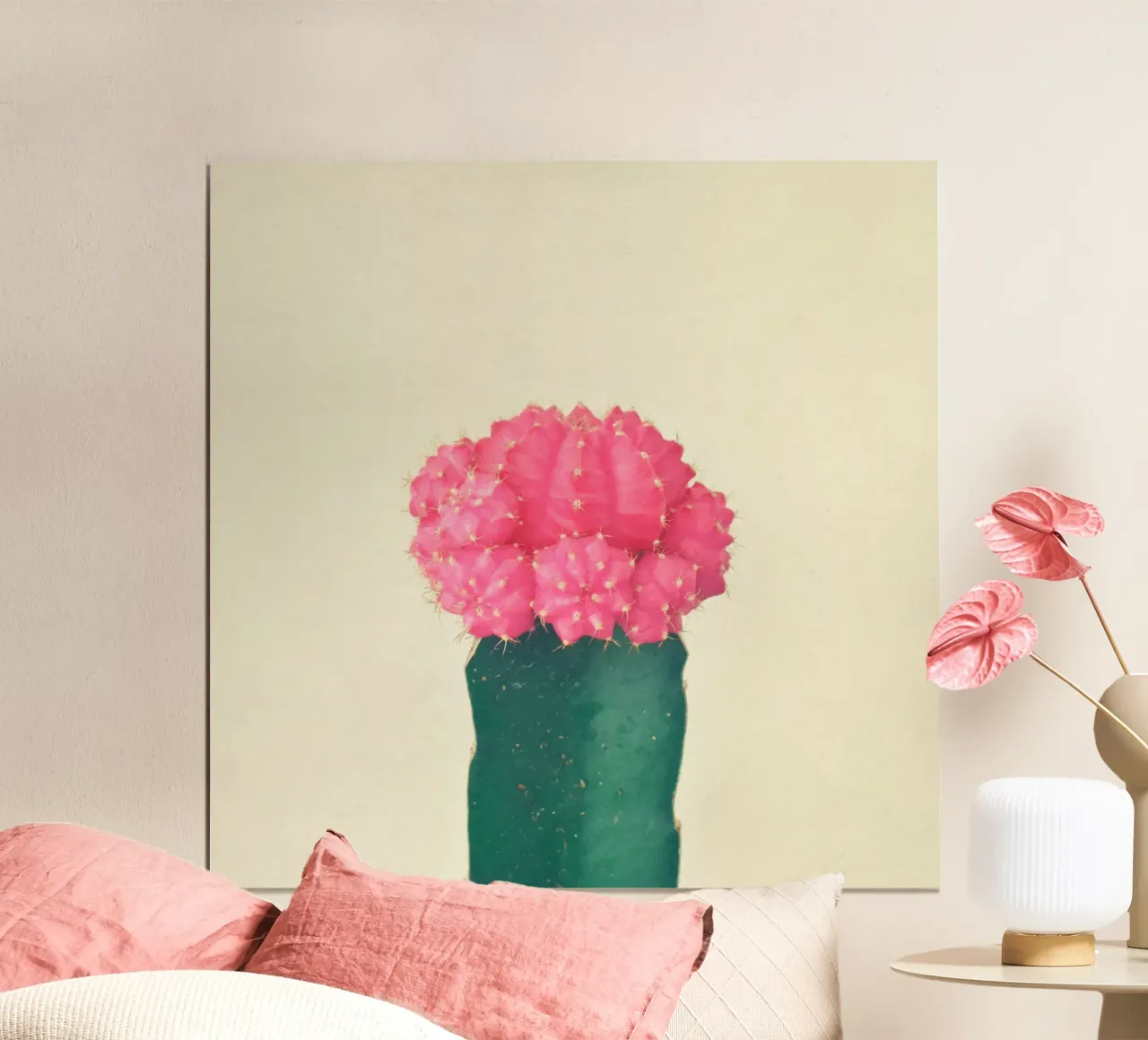 Cactus a quadri rosa carta hahnemühle da Cassia Beck Photography