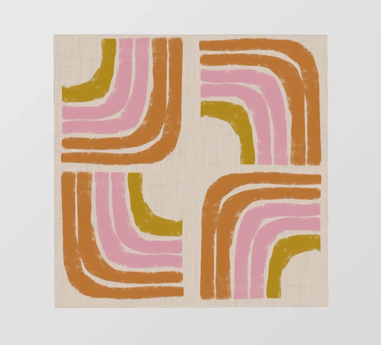 Retro Regenboog Geo - Boog Abstract fotobehang van susanacosta