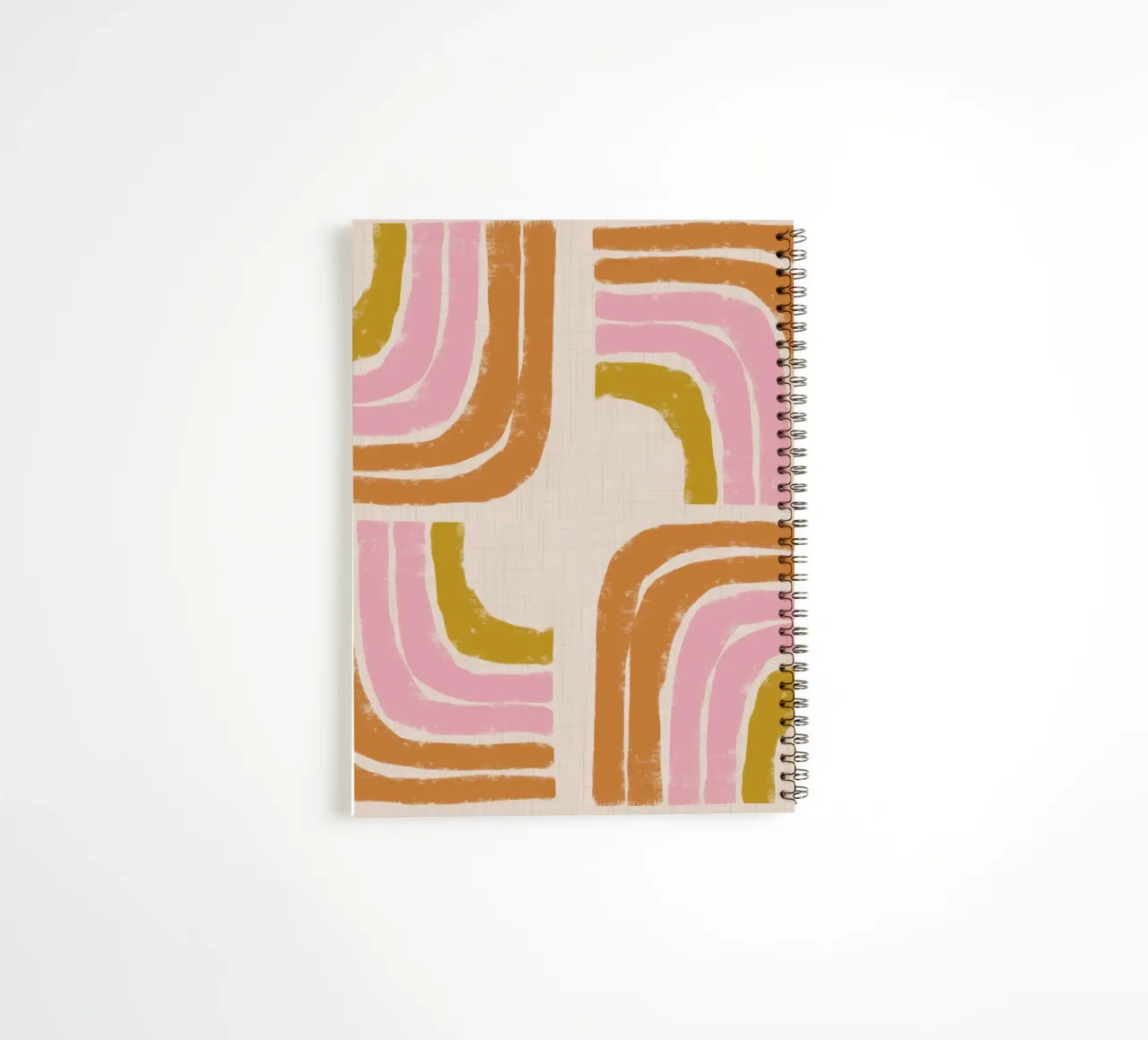 Retro Rainbow Geo – Arched Abstract spiral notebook by susanacosta