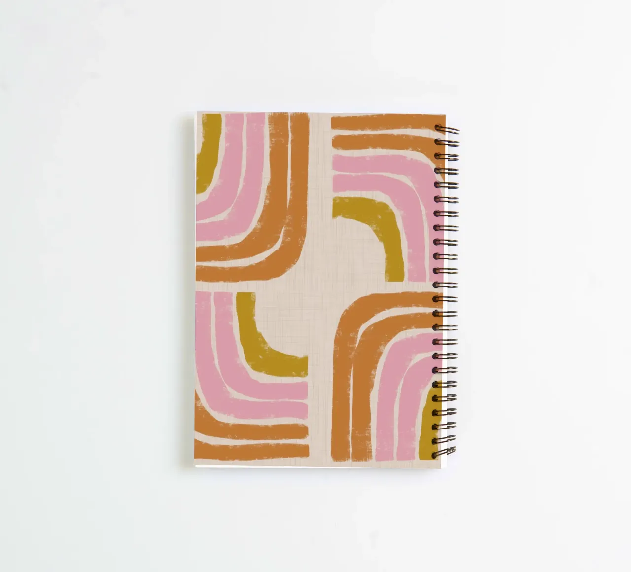 Retro Rainbow Geo – Arched Abstract spiral notebook by susanacosta