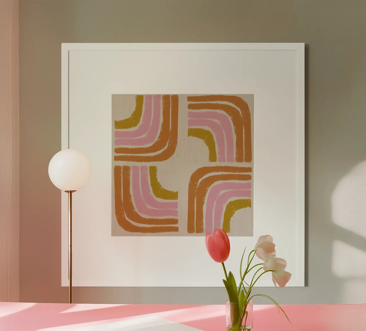 Arcobaleno retrò Geo - Arco astratto poster da susanacosta