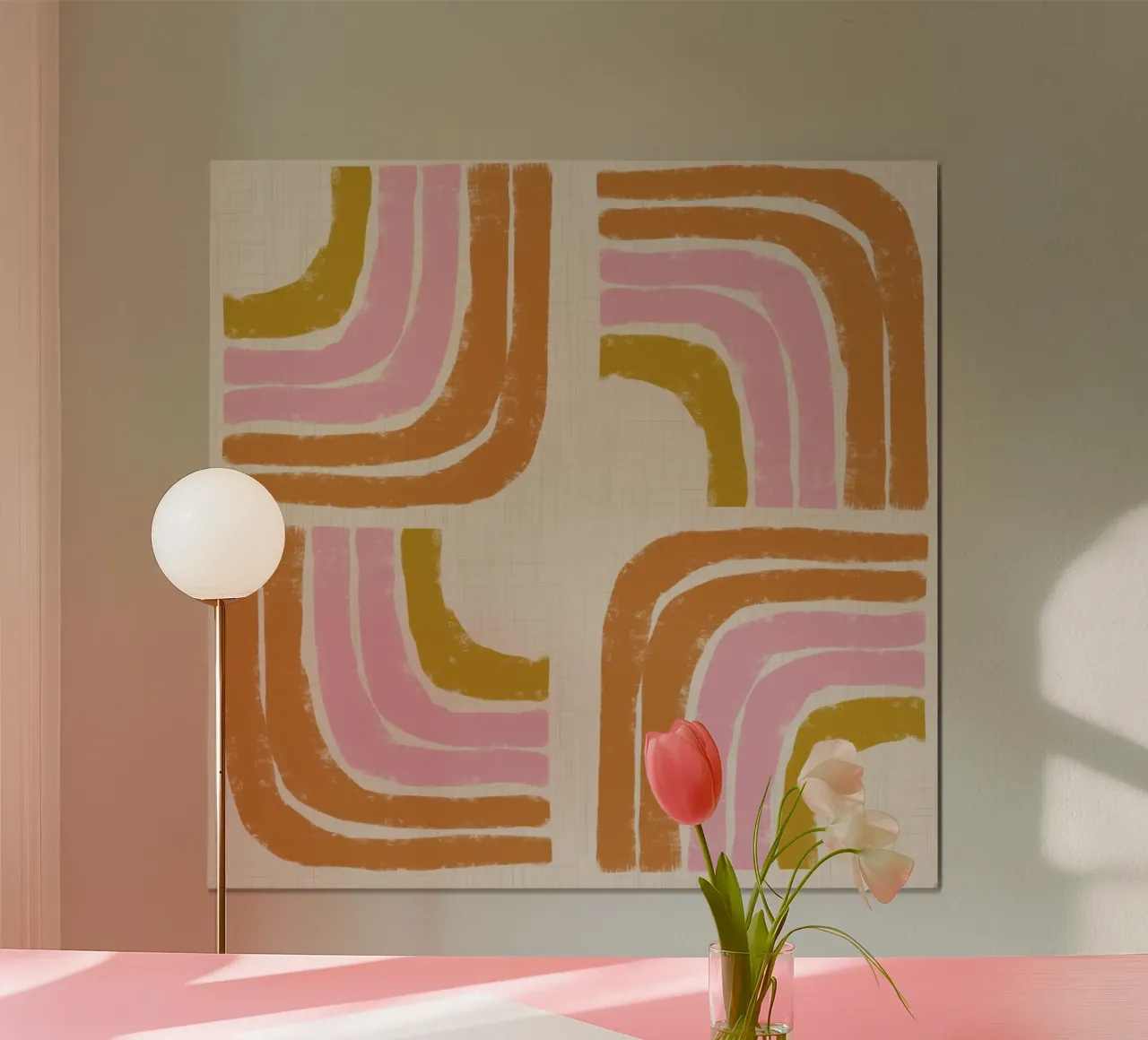 Arcobaleno retrò Geo - Arco astratto poster da susanacosta