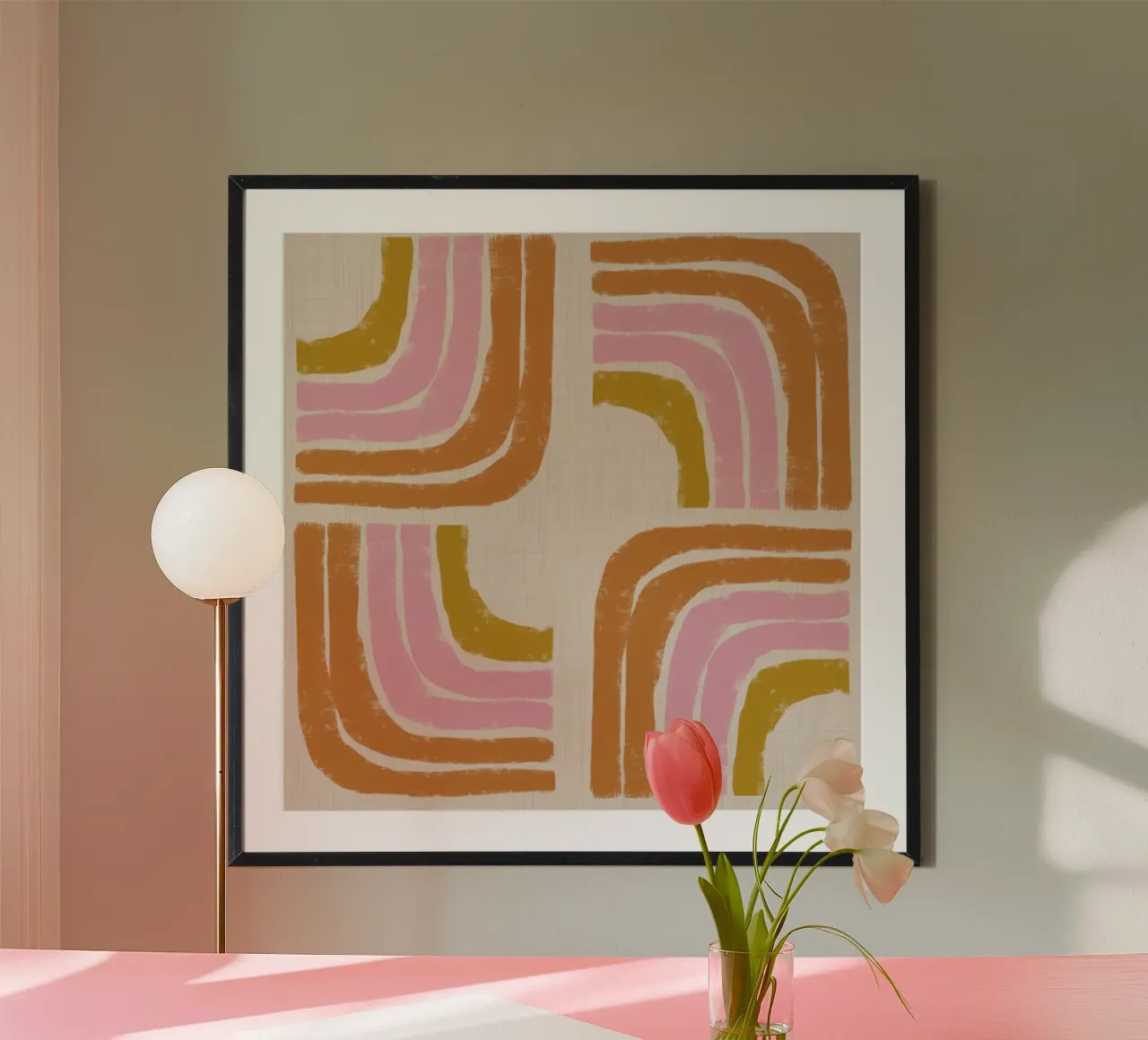 Arcobaleno retrò Geo - Arco astratto poster da susanacosta