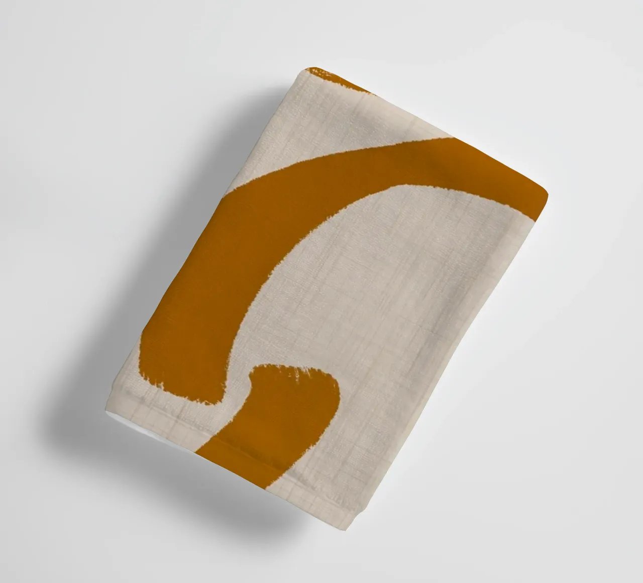 Terracotta Scribbles – Retro Abstract towel by susanacosta
