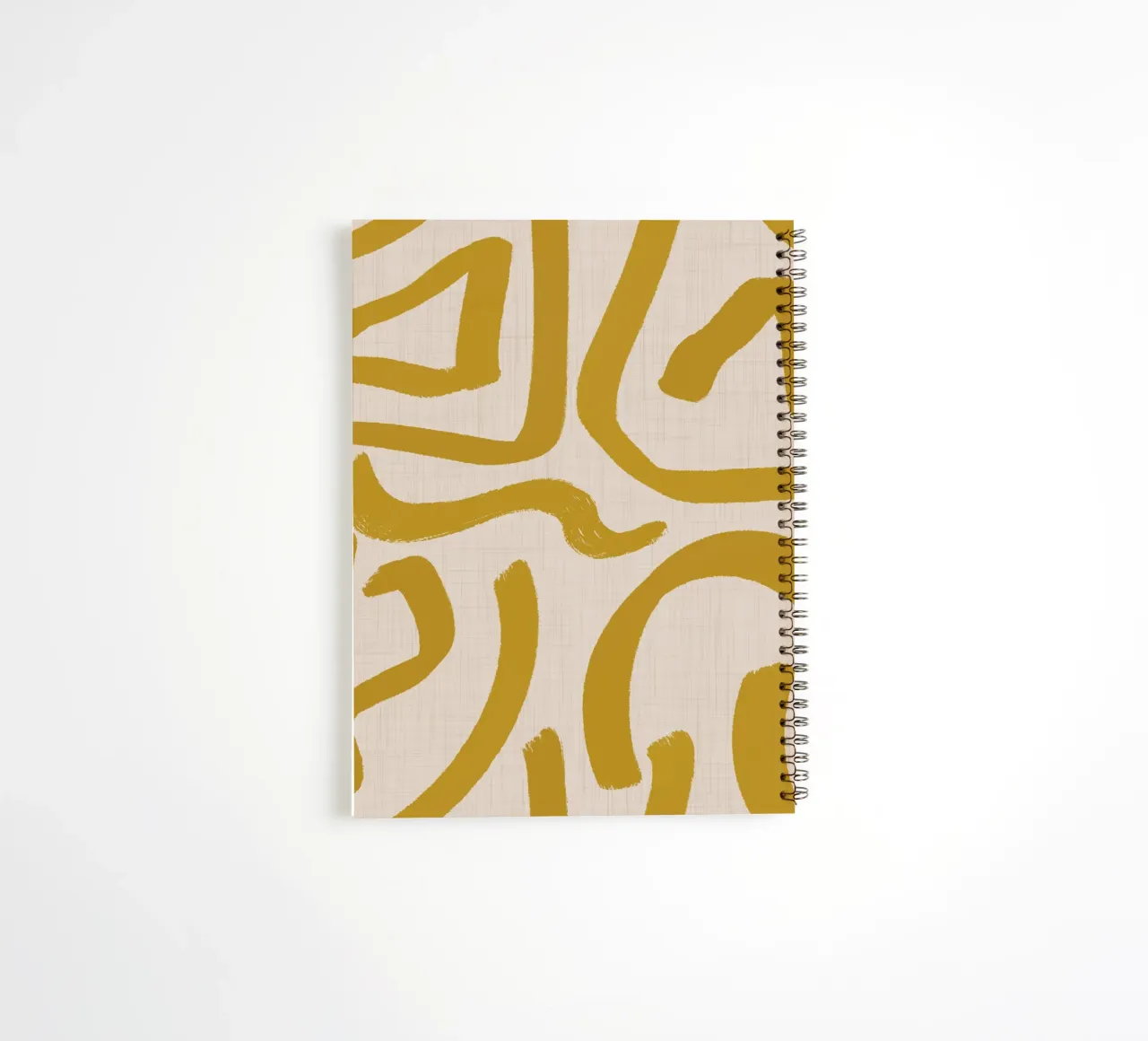 Mustard Scribbles – Mid Century Lines spiral notebook by susanacosta