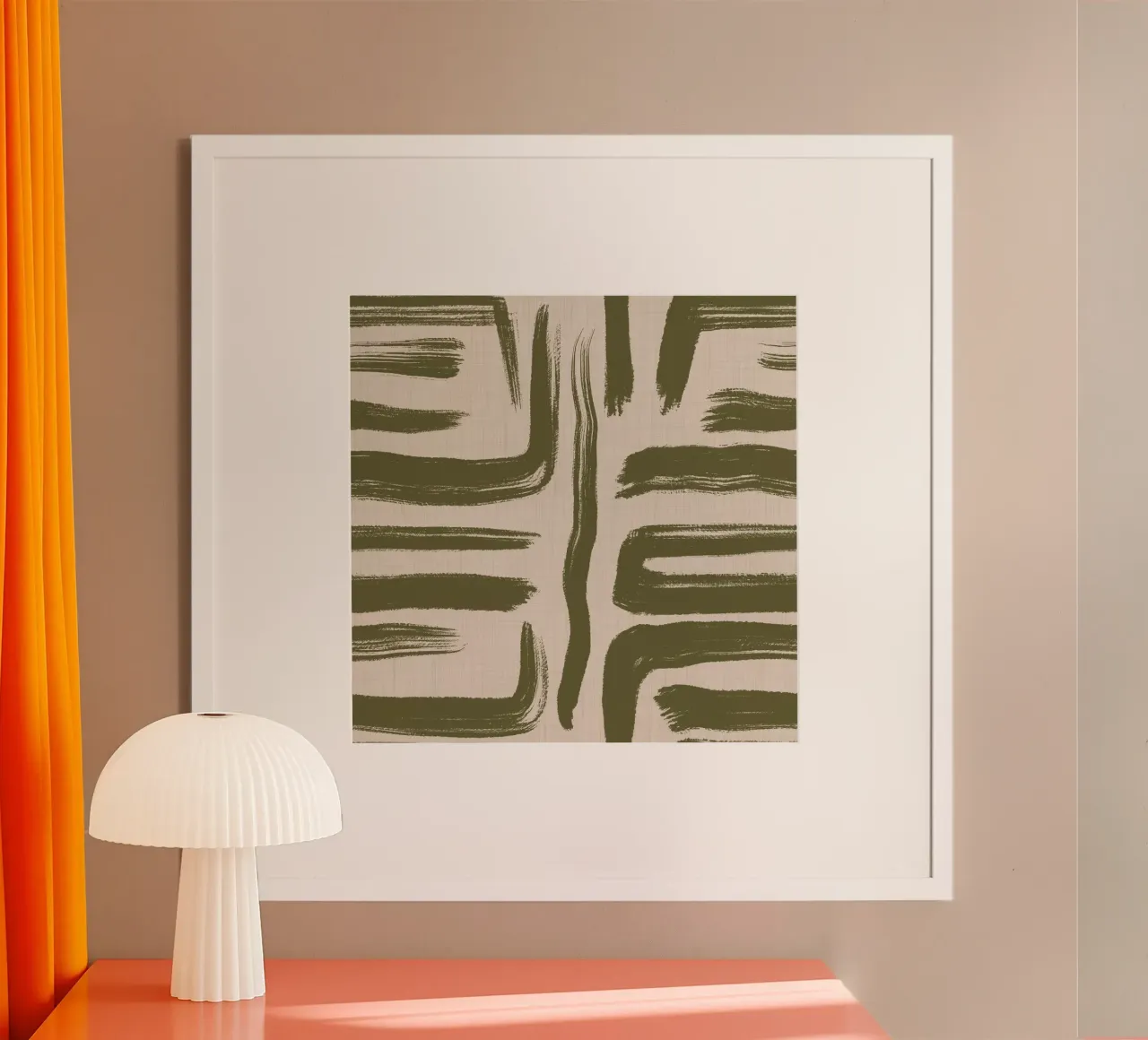 Olive Brushstrokes - Texture abstraite poster de susanacosta