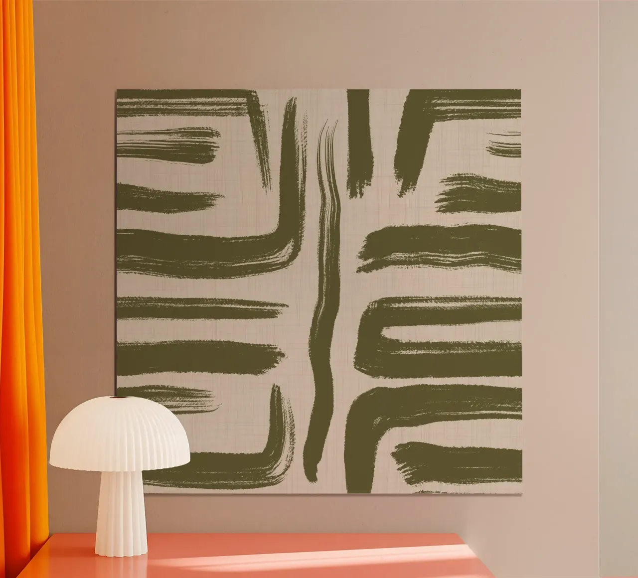 Olive Brushstrokes - Texture abstraite poster de susanacosta