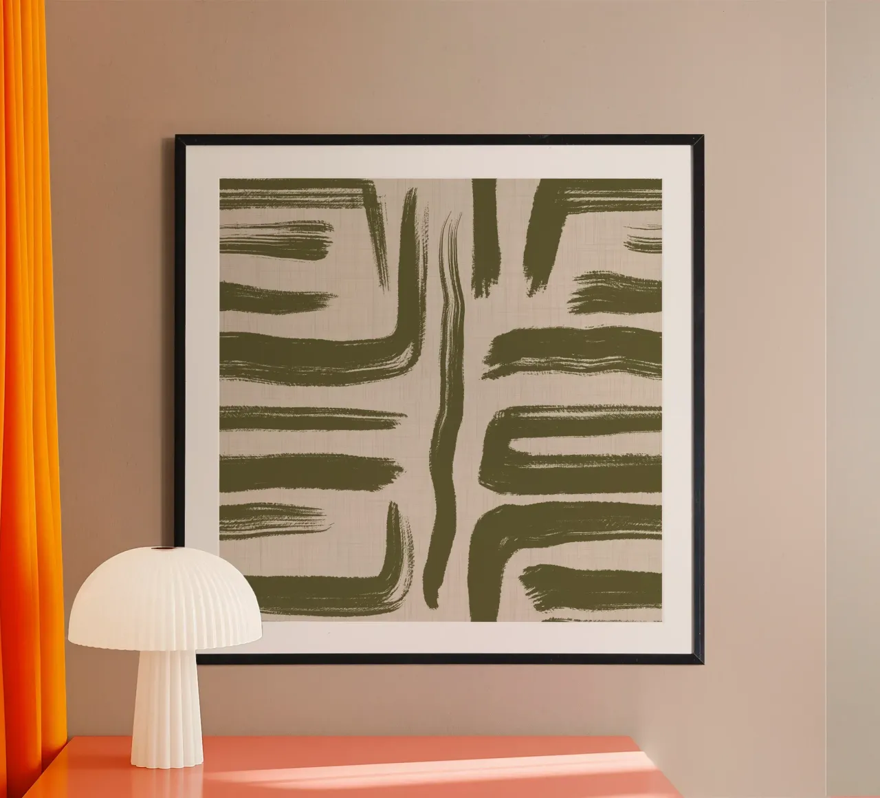 Olive Brushstrokes - Texture abstraite poster de susanacosta