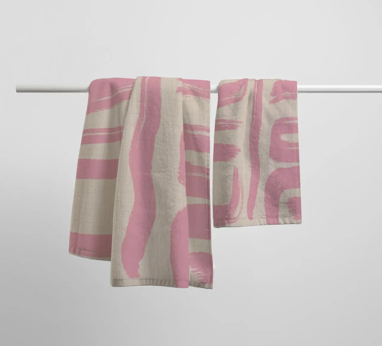 Blush Brushstrokes – Soft Abstract Art towel by susanacosta