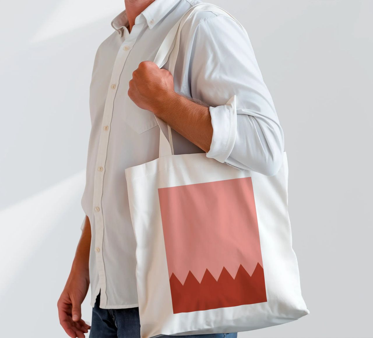Zig Zag II borsa in juta da Linda Gobeta