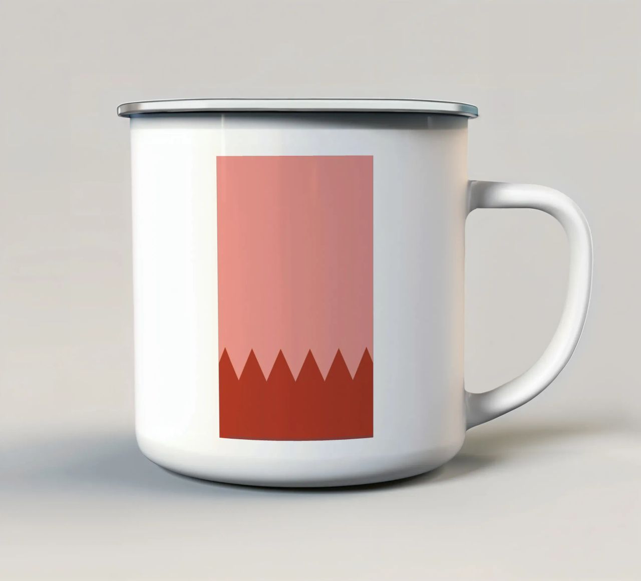 Zig Zag II tazza in smalto da Linda Gobeta
