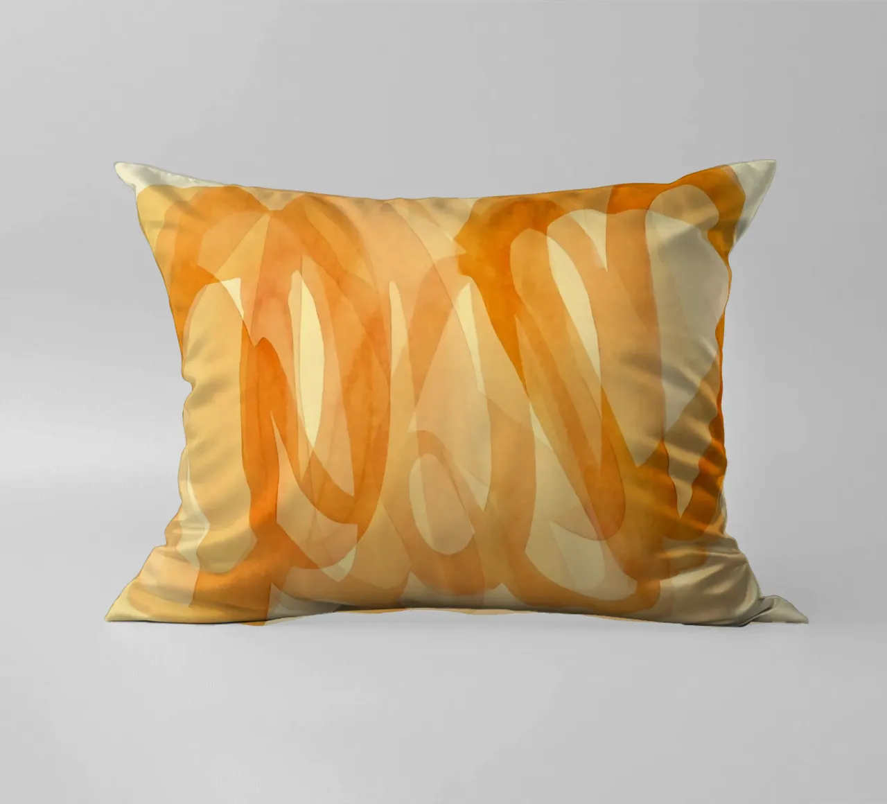 Tangerine Acquerello Pennellate Curve cuscino da Andrea Haase Modern Home