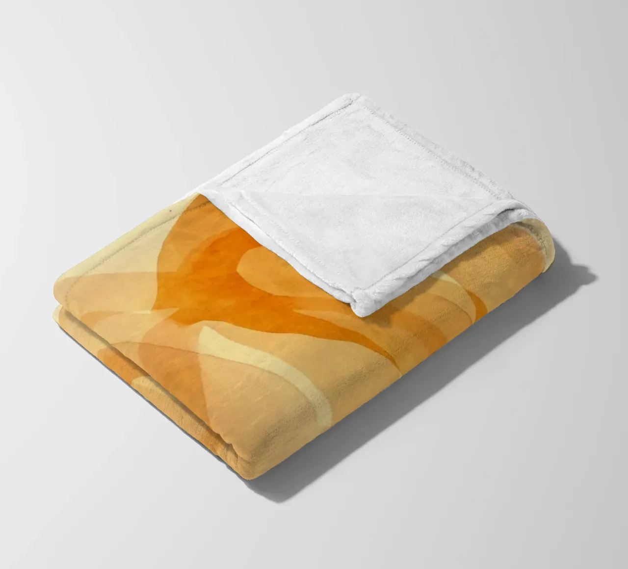 Tangerine Acquerello Pennellate Curve coperta in pile da Andrea Haase Modern Home