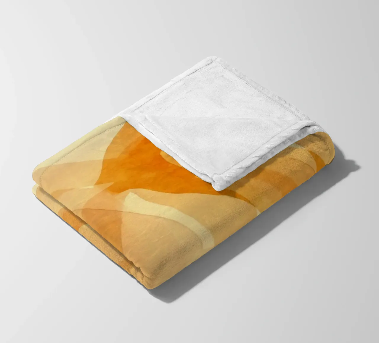 Tangerine Acquerello Pennellate Curve coperta in pile da Andrea Haase Modern Home