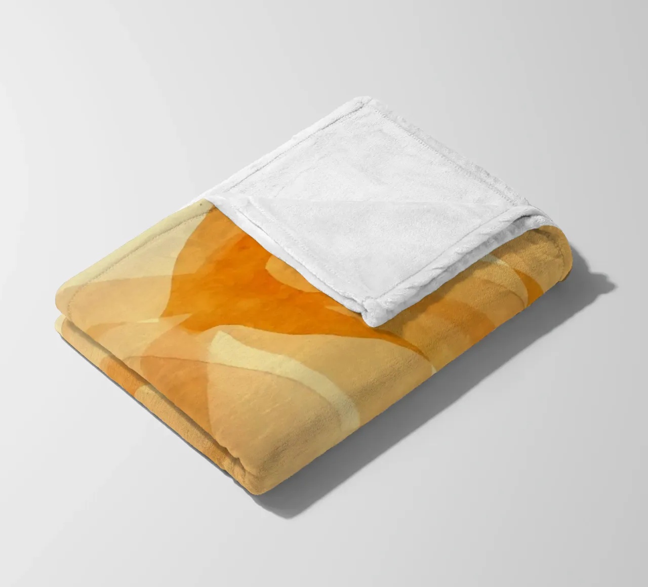 Tangerine Acquerello Pennellate Curve coperta in pile da Andrea Haase Modern Home