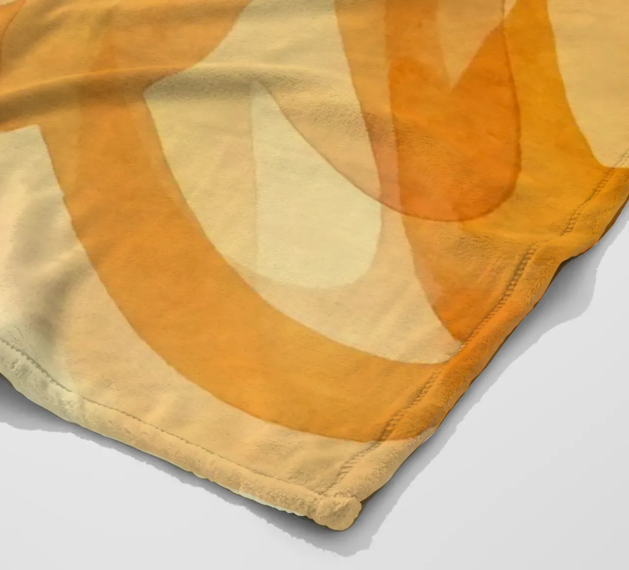 Tangerine Acquerello Pennellate Curve coperta in pile da Andrea Haase Modern Home